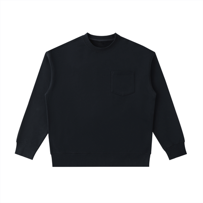 Patch-Pocket Crewneck Sweatshirt