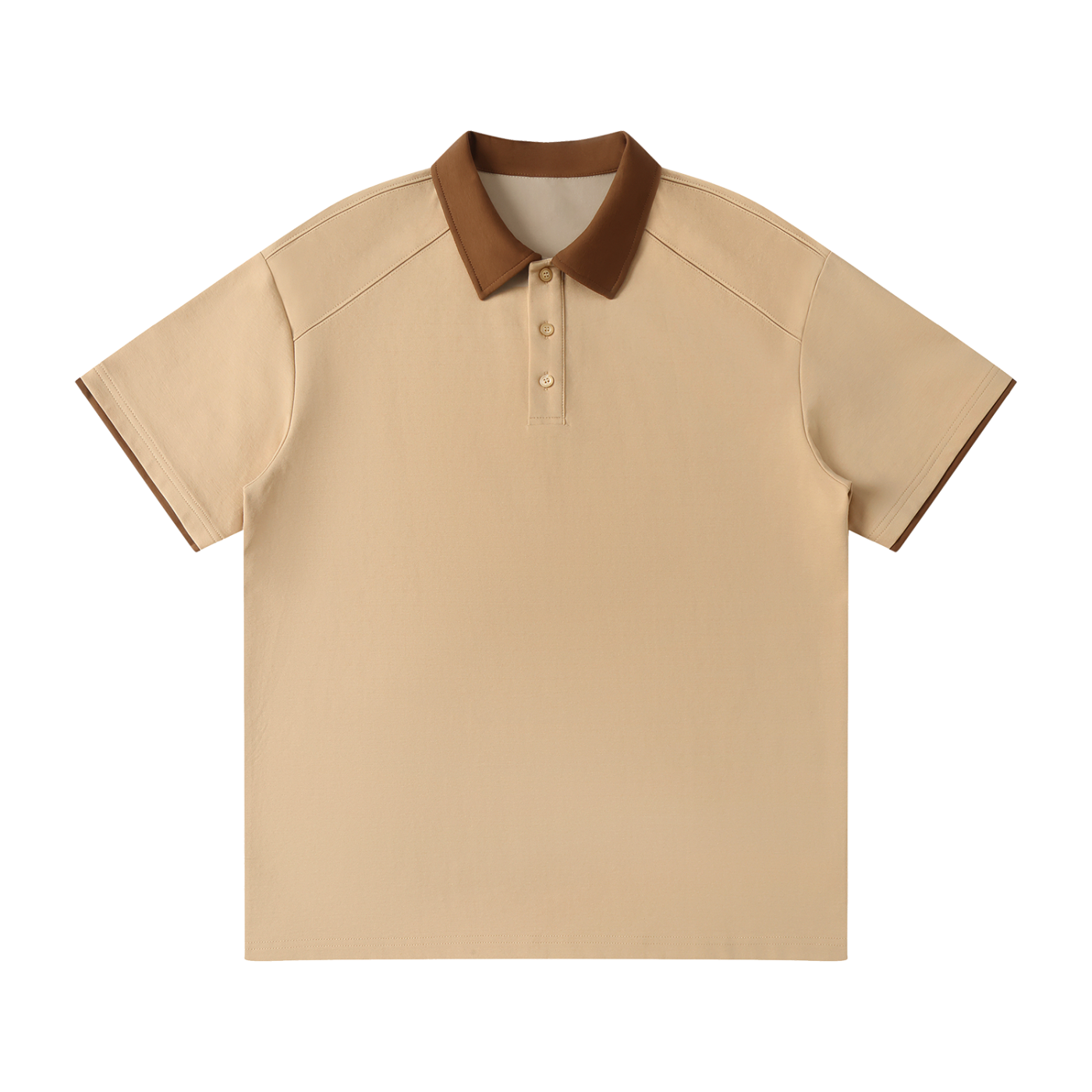 Contrast-Collar Raglan Polo