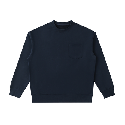 Patch-Pocket Crewneck Sweatshirt