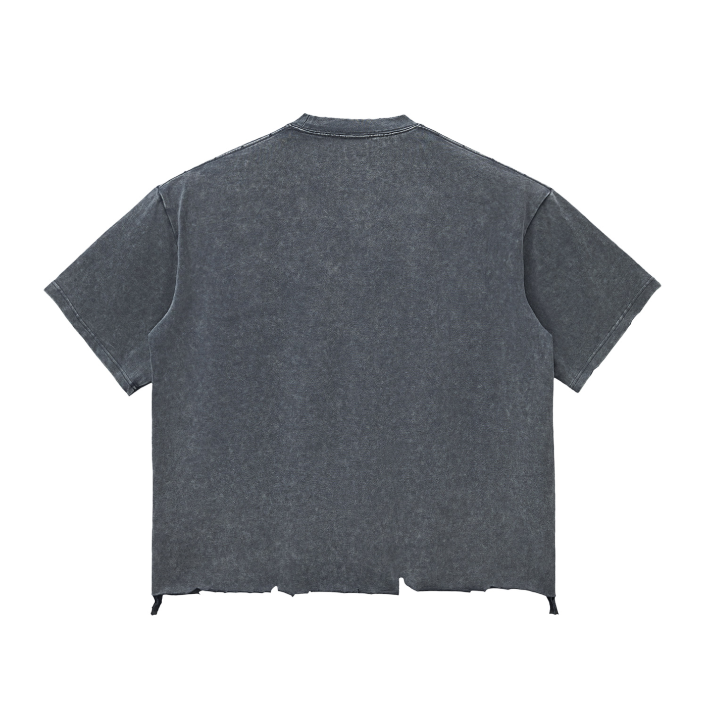 Snow Wash Raw-Hem Boxy Tee