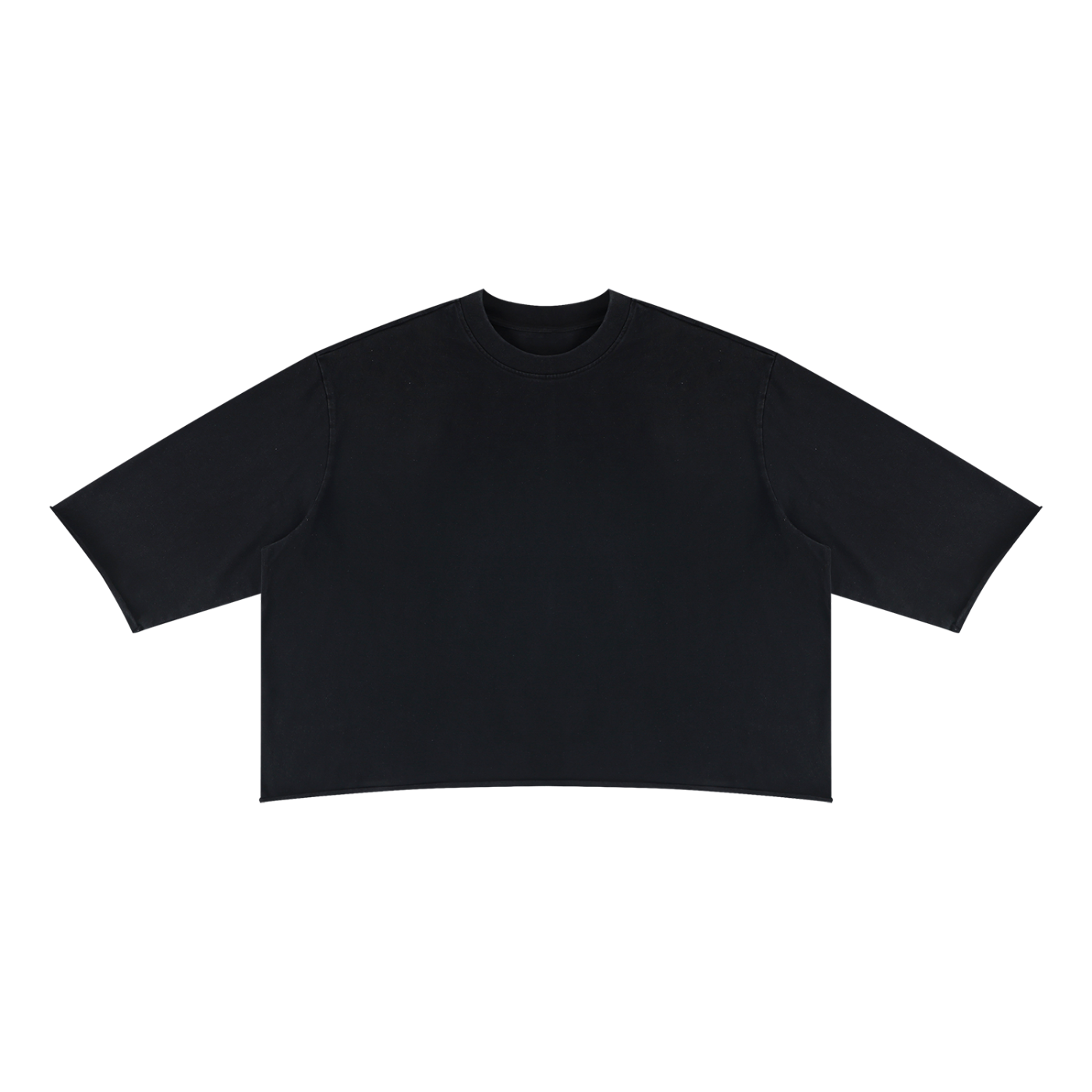 Mineral Wash Raw-Hem Boxy Tee product photo – Aurex