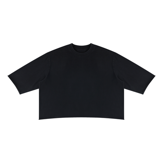 Mineral Wash Raw-Hem Boxy Tee product photo – Aurex