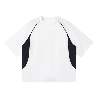 Contrast-Piping Raglan Tee
