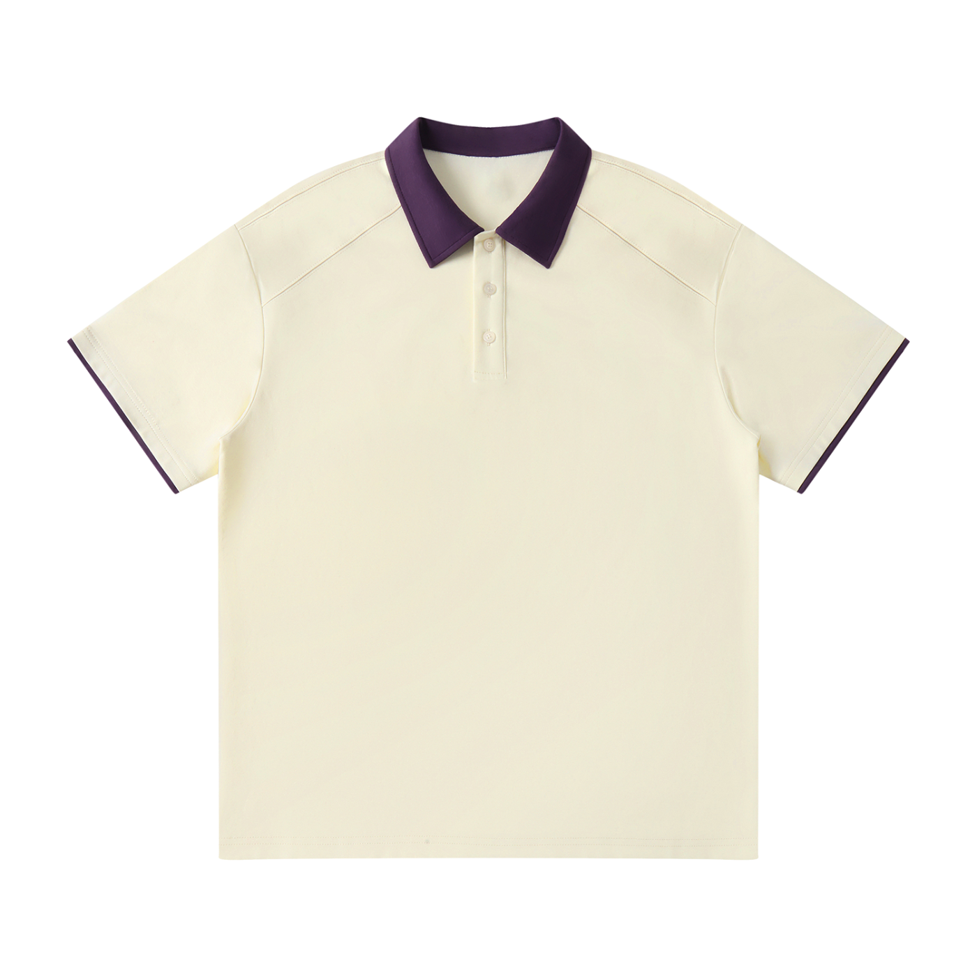 Contrast-Collar Raglan Polo