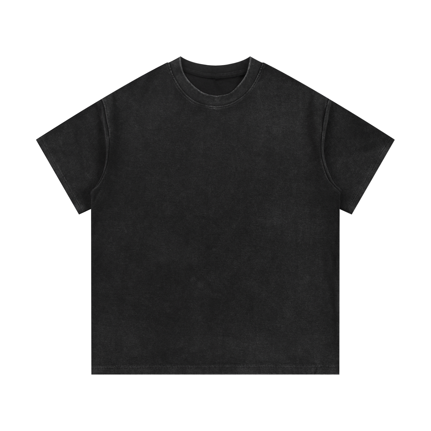 Mineral Wash Waffle-Knit Tee product photo – Aurex
