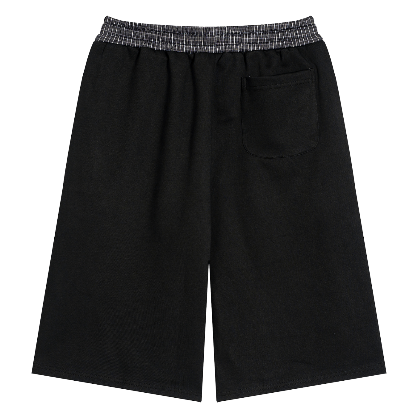 Plaid-Waistband Shorts