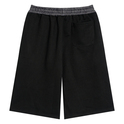 Plaid-Waistband Shorts