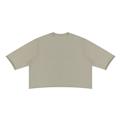 Mineral Wash Raw-Hem Boxy Tee