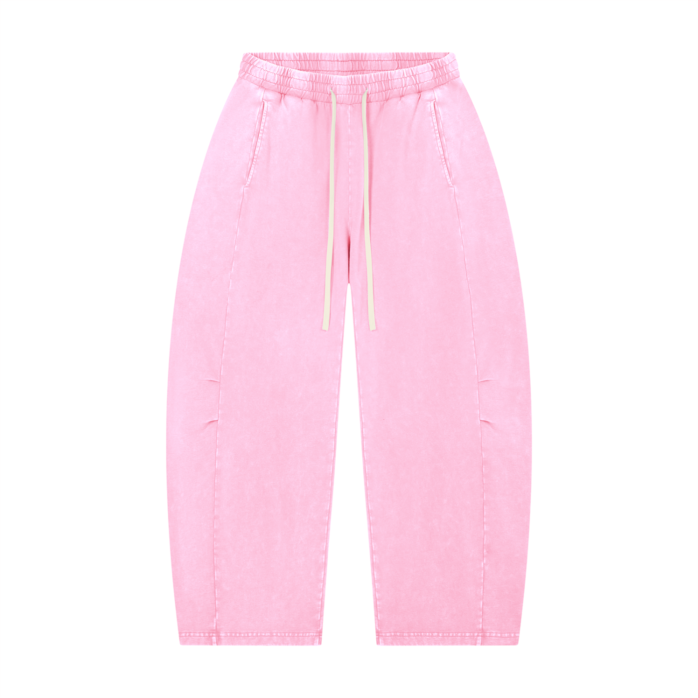 Mineral Wash Barrel-Leg Pants