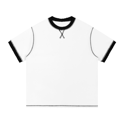Contrast-Stitch Cotton Tee