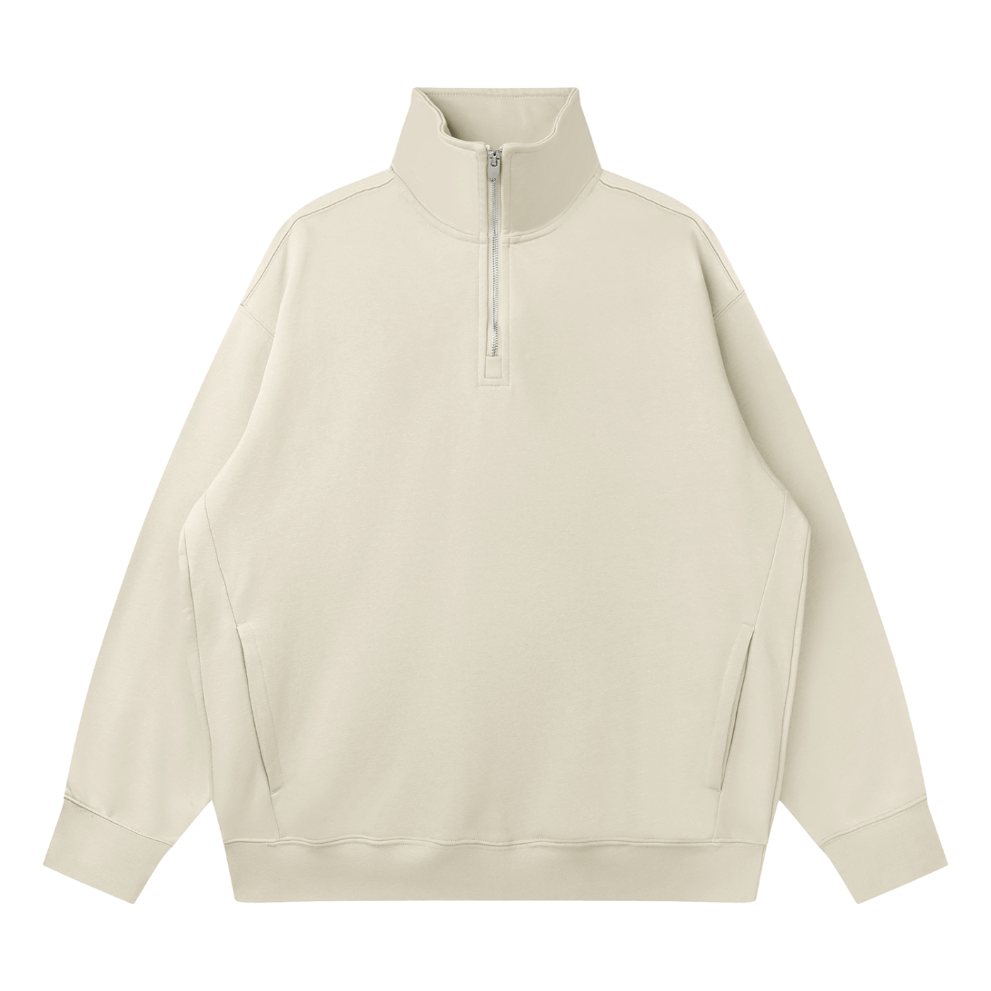 Quarter-Zip Drop-Shoulder Sweatshirt product photo – Aurex