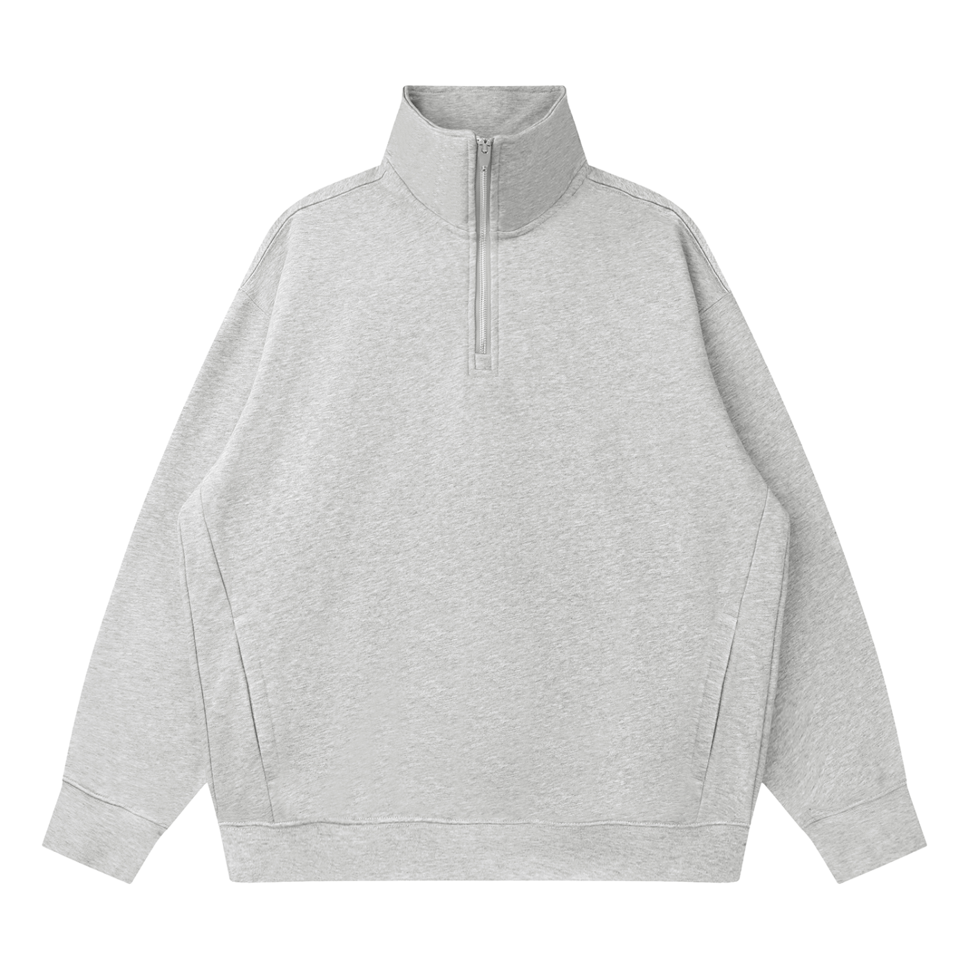 Quarter-Zip Drop-Shoulder Sweatshirt