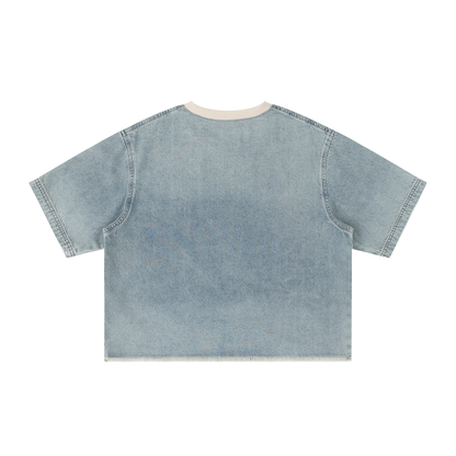 Vintage Wash Boxy Denim Tee