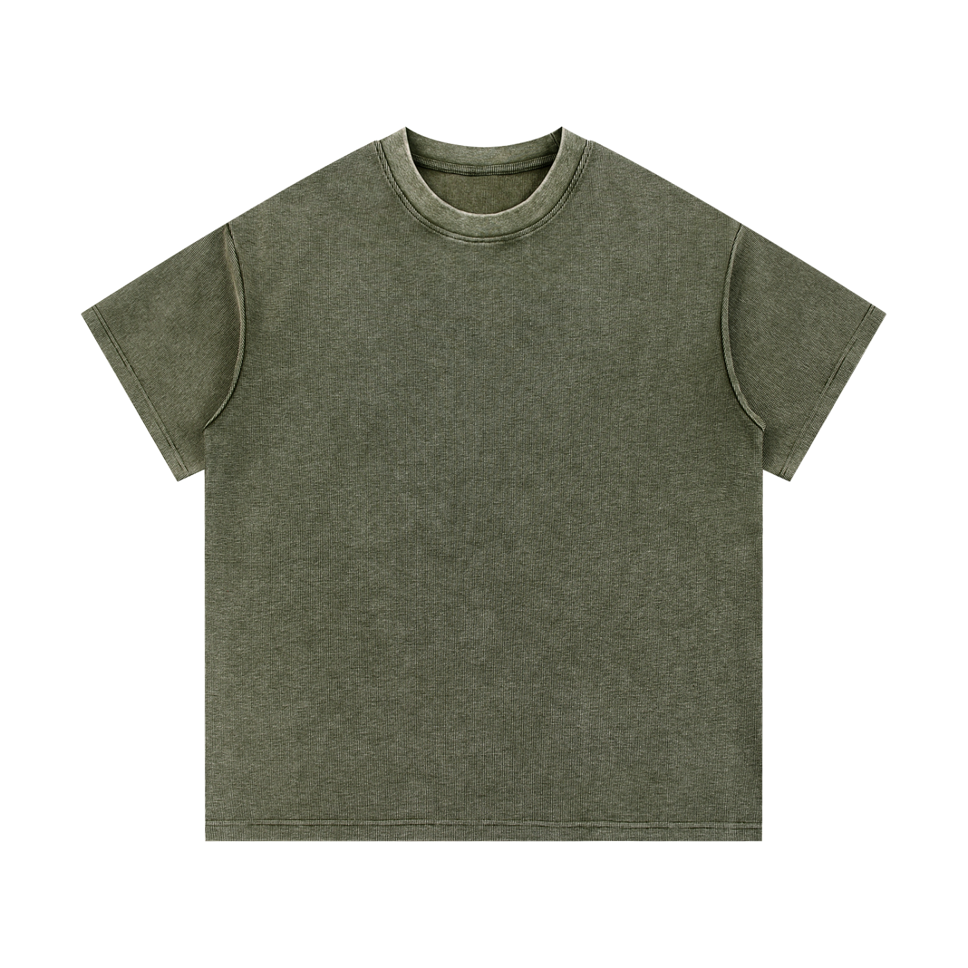 Mineral Wash Waffle-Knit Tee