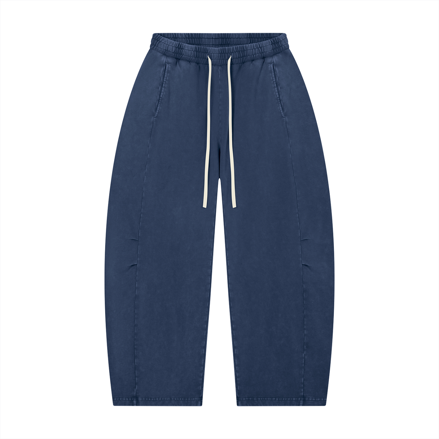 Mineral Wash Barrel-Leg Pants