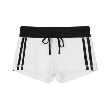 Contrast-Stripe Track Shorts