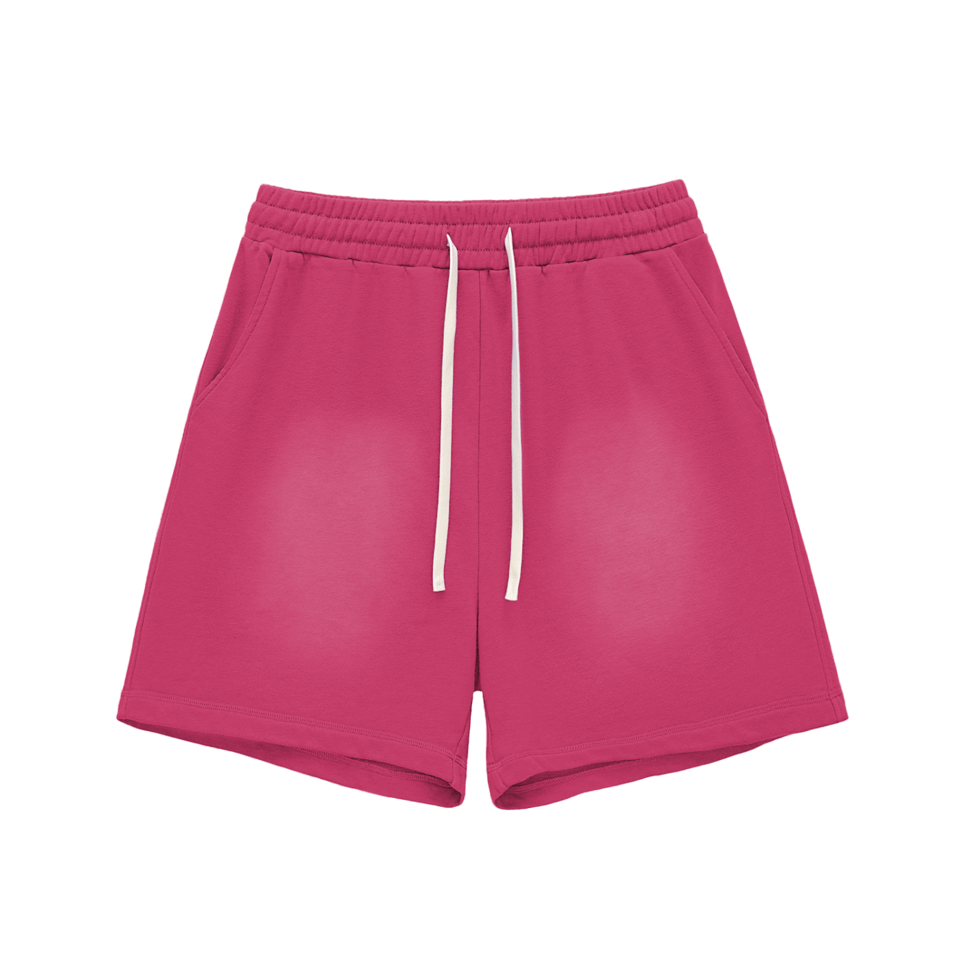 Sun-Fade Raw-Edge Cotton Shorts