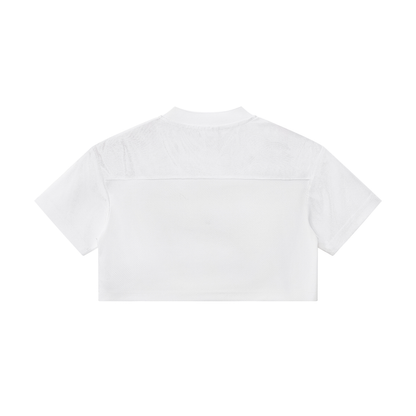 Cropped Paneled V-Neck Top