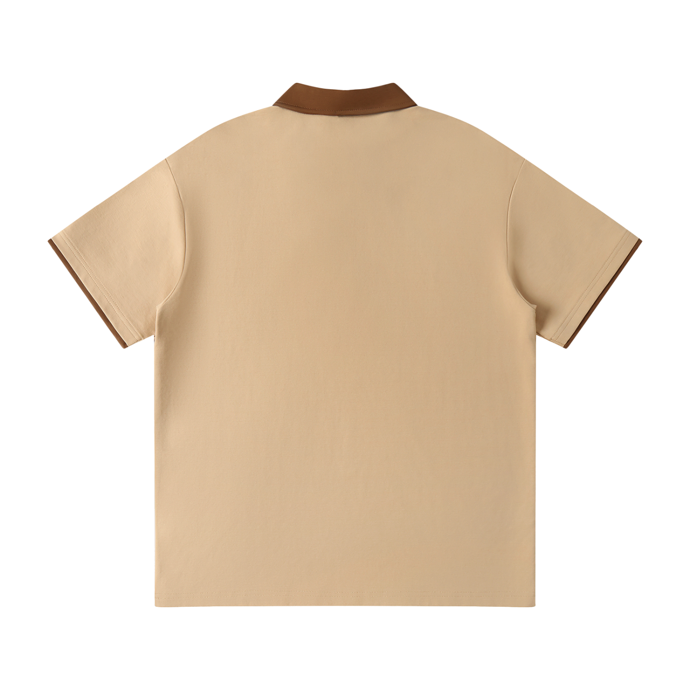 Contrast-Collar Raglan Polo