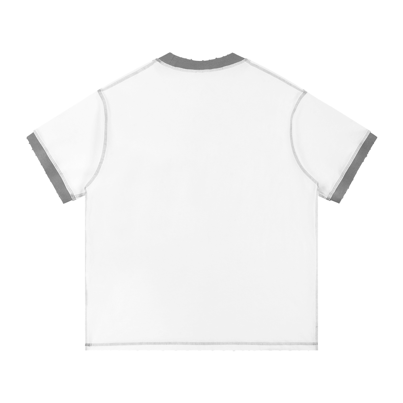 Contrast-Stitch Cotton Tee