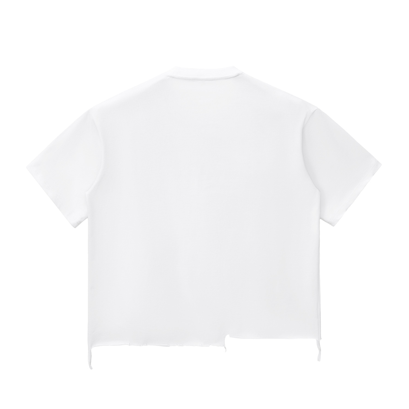 Snow Wash Raw-Hem Boxy Tee