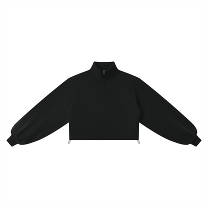 Mock-Neck Quarter-Zip Sweatshirt