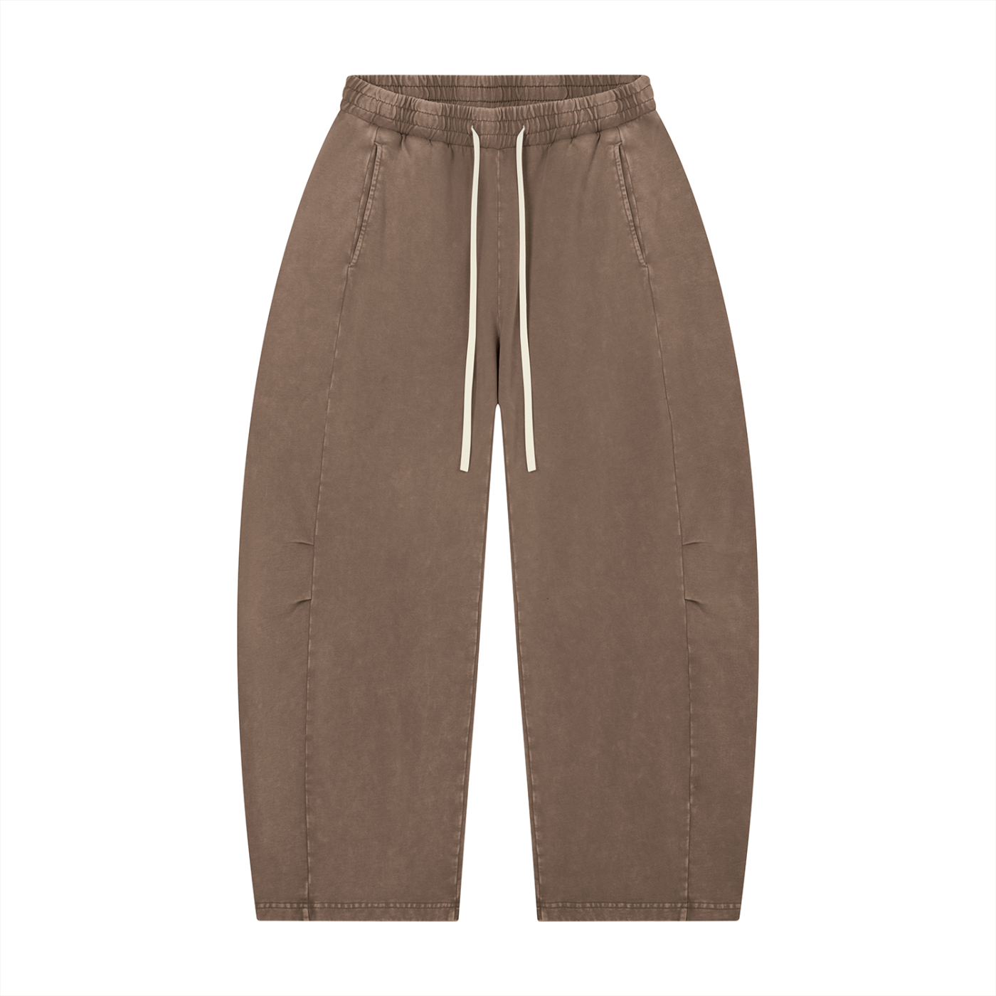 Mineral Wash Barrel-Leg Pants