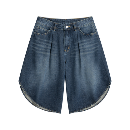 Wide-Leg Denim Shorts product photo – Aurex