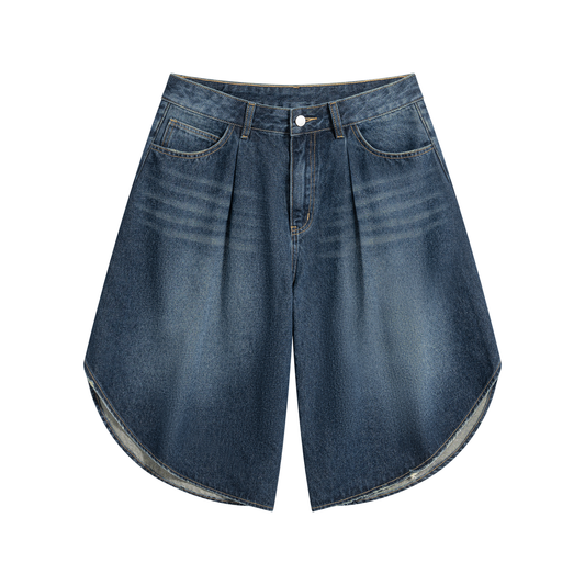Wide-Leg Denim Shorts product photo – Aurex