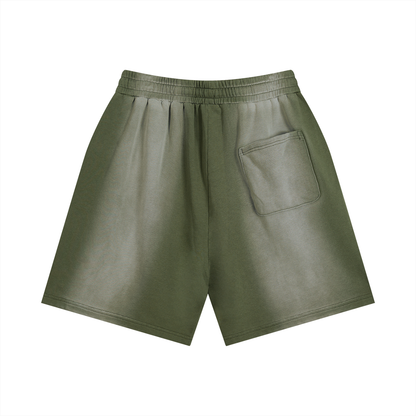 Sun-Fade Distressed Shorts