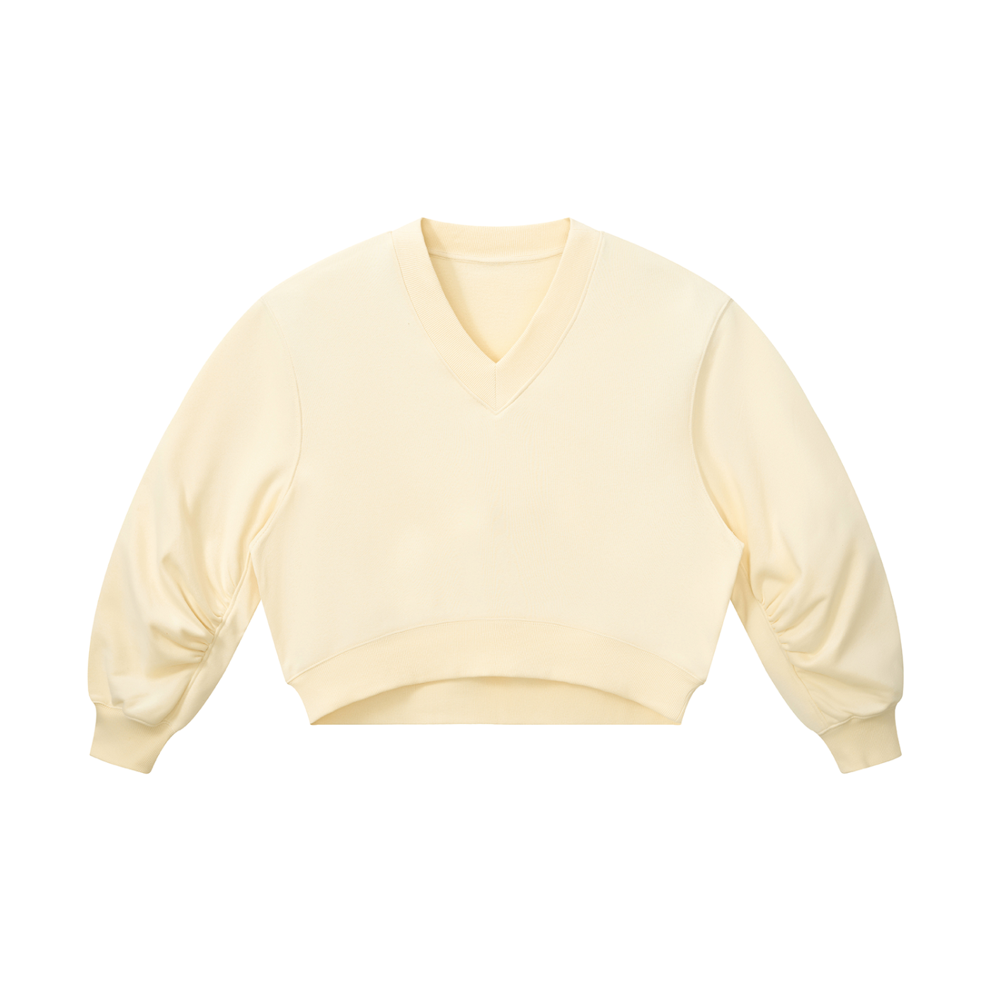 Crop V-Neck Sweatshirt