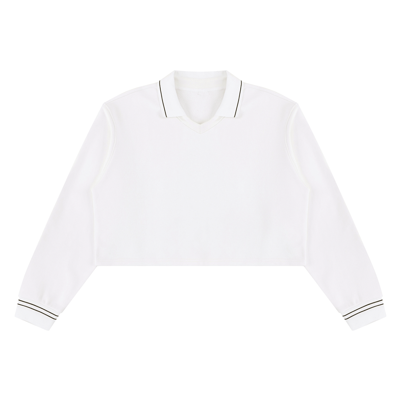 Crop Collared Sweatshirt