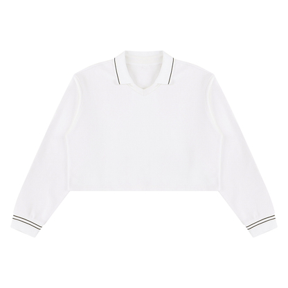 Crop Collared Sweatshirt