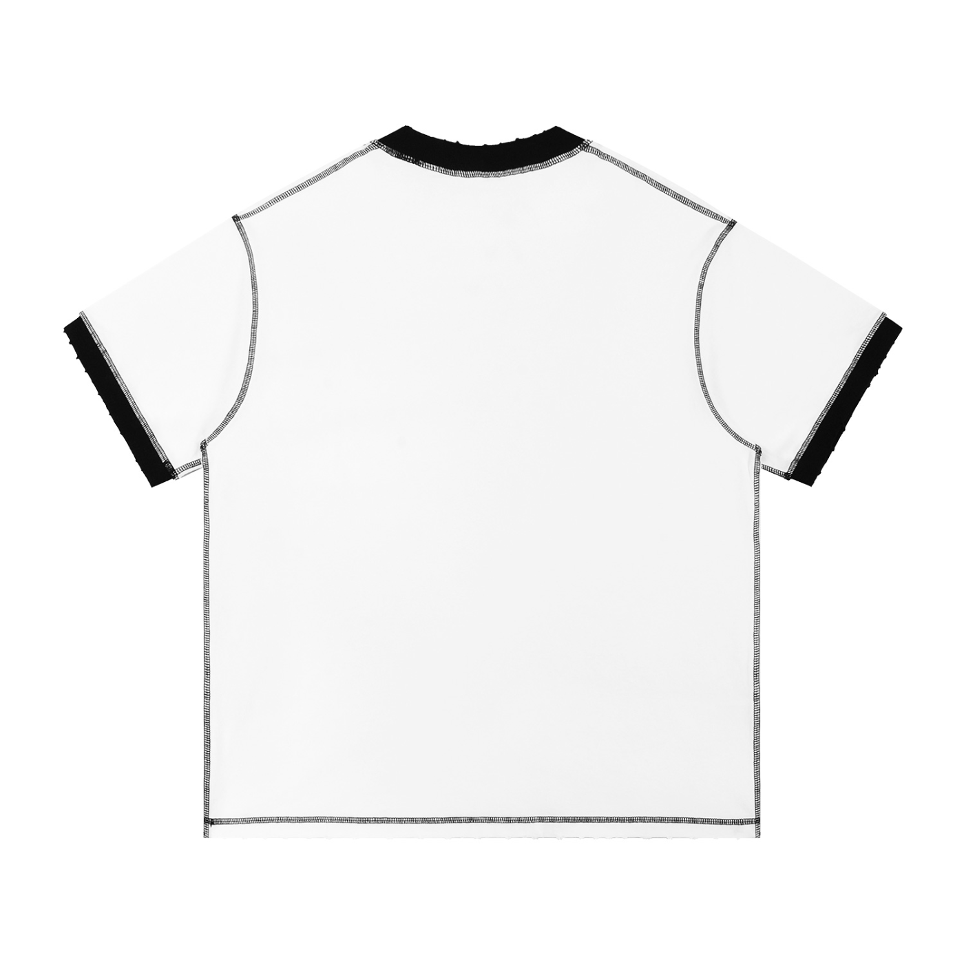 Contrast-Stitch Cotton Tee