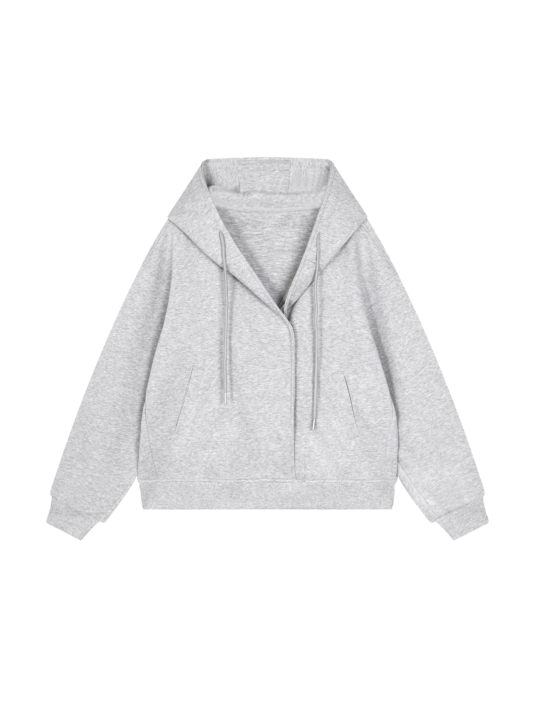 Boxy Buttoned Hoodie